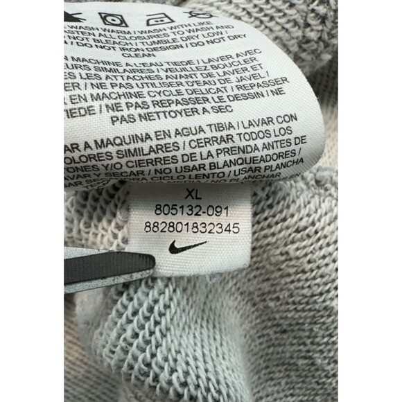 Nike Men’s XL Half Zip Hooded Pullover Sweatshirt Gray 805132-091 Red Tag - Picture 7 of 12